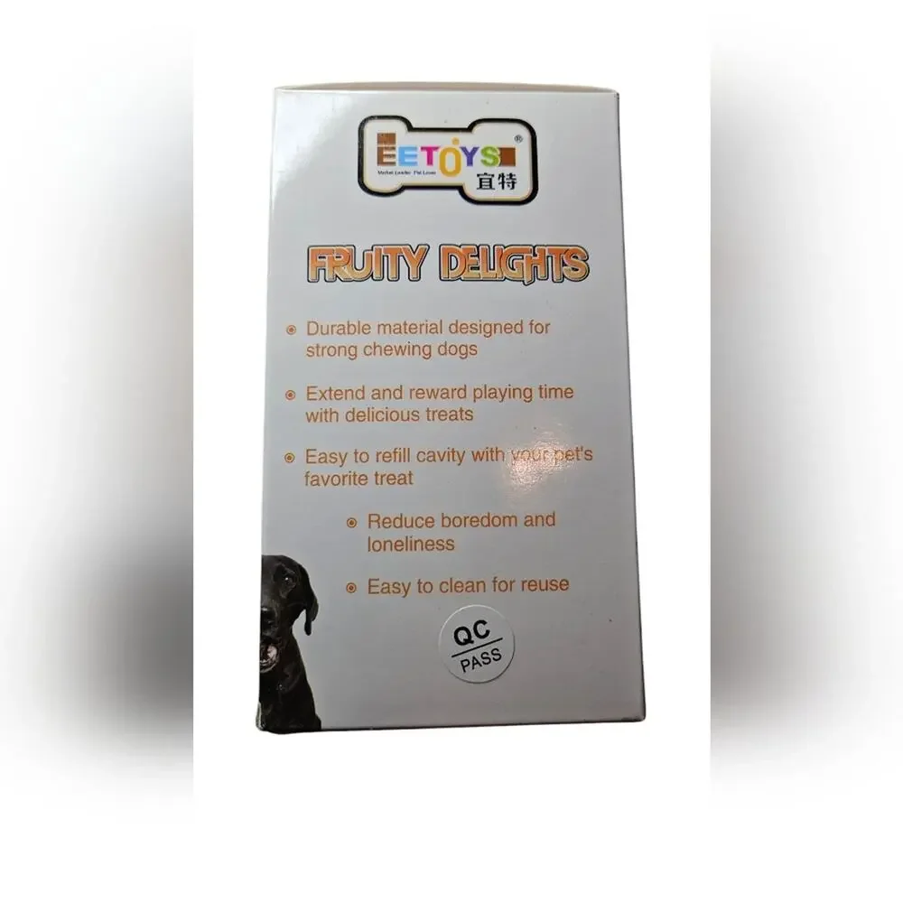 NWT Fruity Delights Orange Dog Training Toy Treat, For Large Dogs 22-88 Lbs